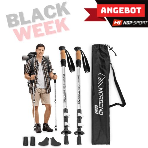 Kije trekkingowe HS-P145TP Nordend Pro Czarne